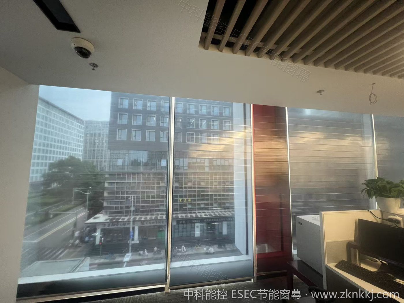 Window-side area before the curtain: direct sun creating local glare
