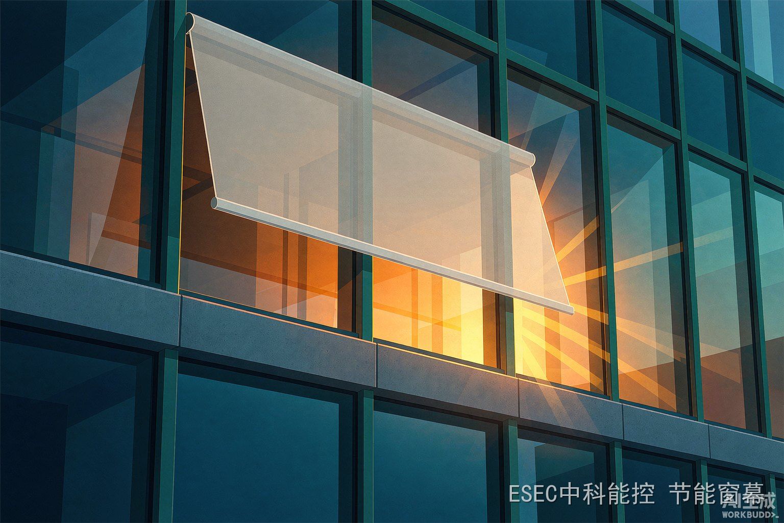 玻璃幕墙建筑遮阳改造示意插图