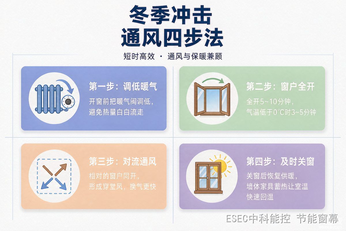冬季冲击通风四步法